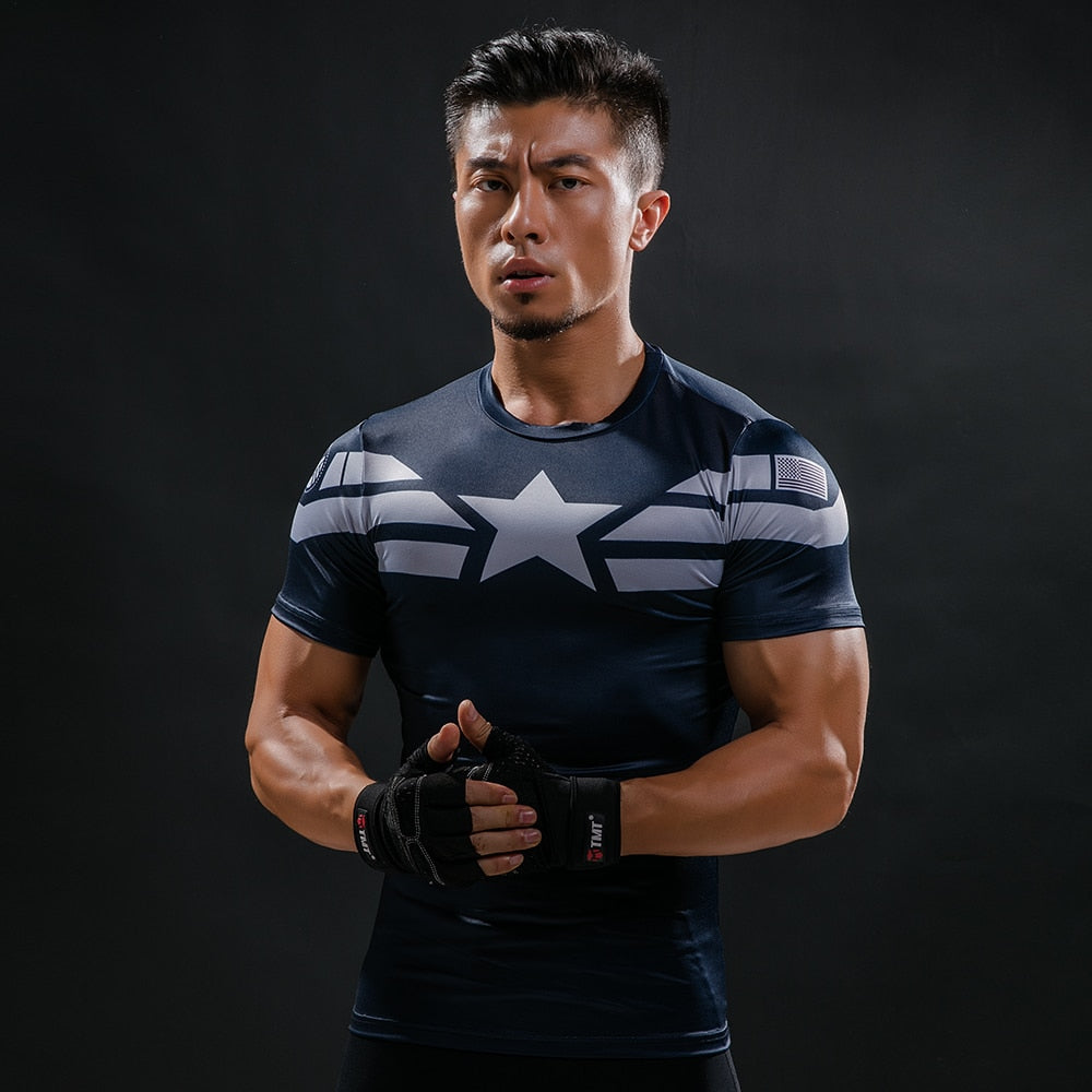 Hero Compression Shirt - Captain America
